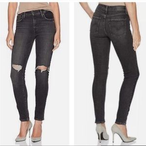 Levi’s 721 High Rise Skinny Distressed Jeans
